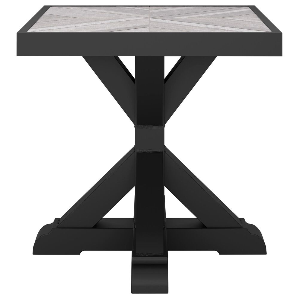 Ashley Beachcroft Square End Table in Black and Light Gray, , large
