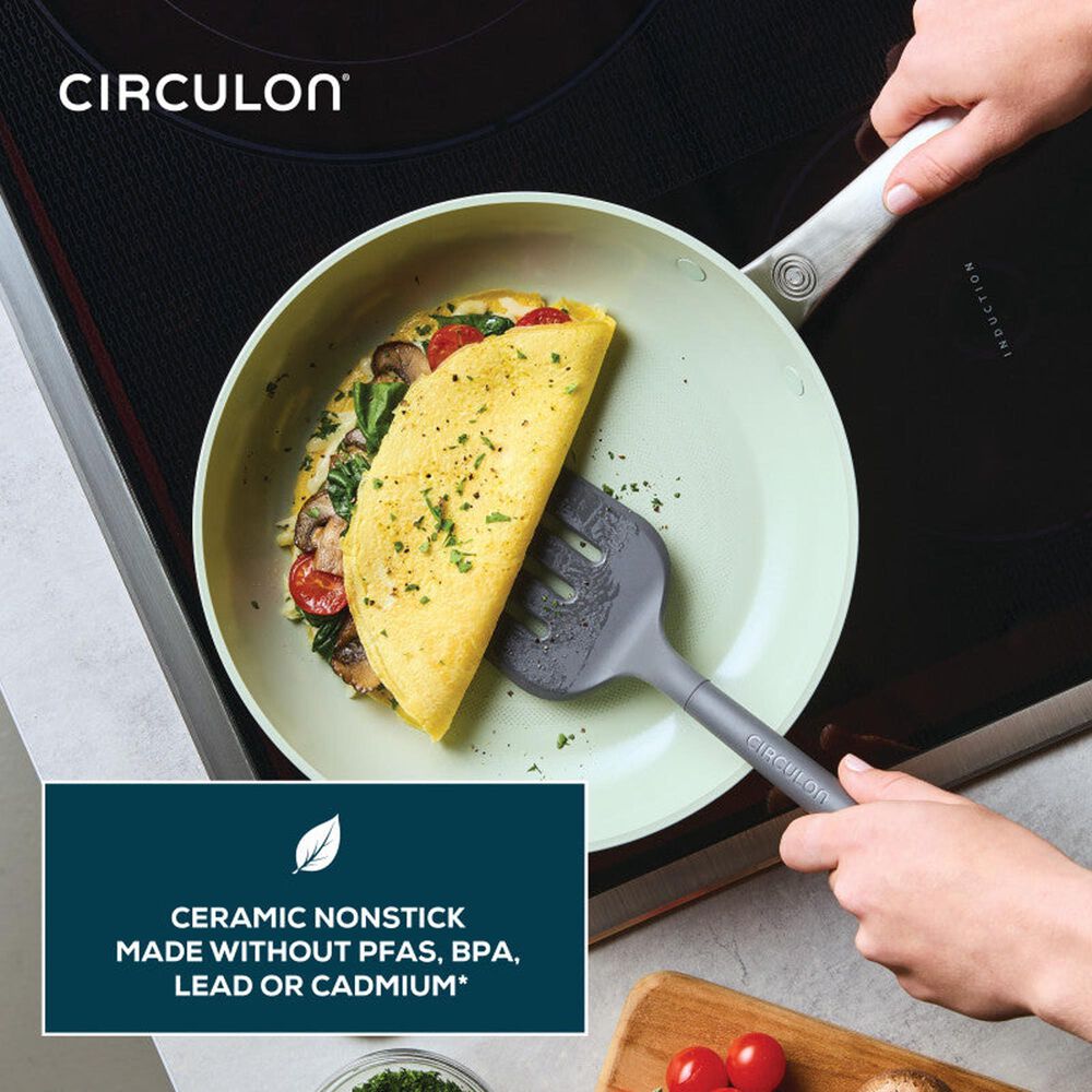 Circulon 2-Piece Ceramic Nonstick Skillet Set in Sage, , large