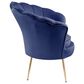 HOMLUX Scalloped Back Accent Chair in Blue, , large