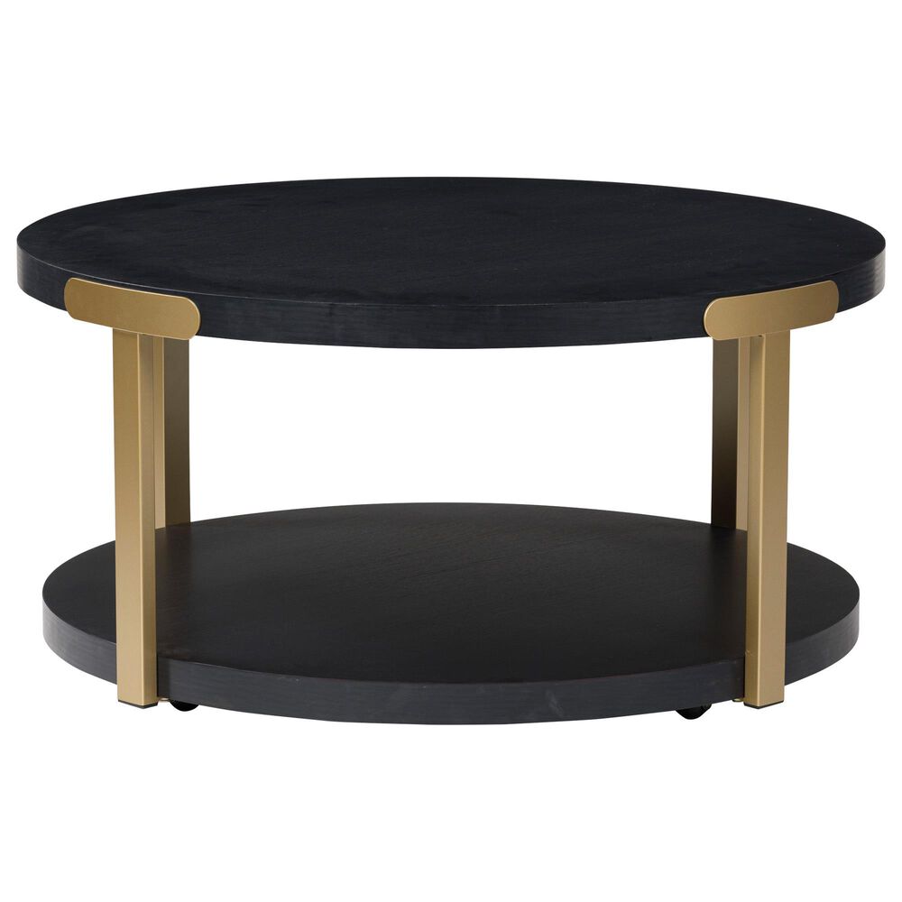 Ashley Shylore Occasional Table Set in Black and Brass (Set of 3), , large
