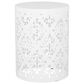 Hearth and Haven Outdoor End Table with Floral Pattern in White (Set of 2), , large