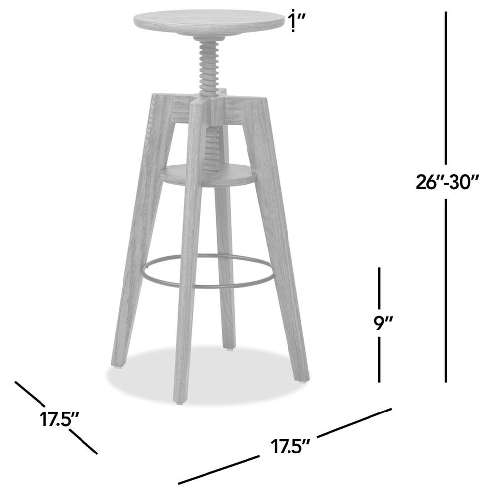 Jennifer Taylor Home Spencer Adjustable Stool in Natural Brown, , large