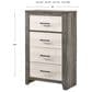 Crown Mark Rhett 5-Piece Queen Platform Bedroom Set in Gray and White, , large