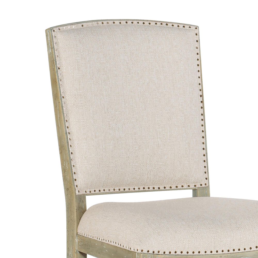 Hooker Furniture Surfrider Carved Back Side Chair with Beige Cushion in Driftwood &#40;Set of 2&#41;, , large