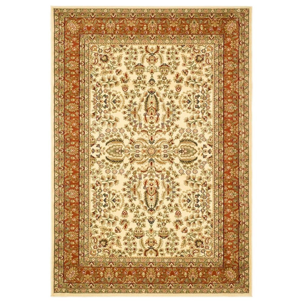 Safavieh Lyndhurst LNH214 5"3" x 7"6" Ivory and Rust Area Rug, , large