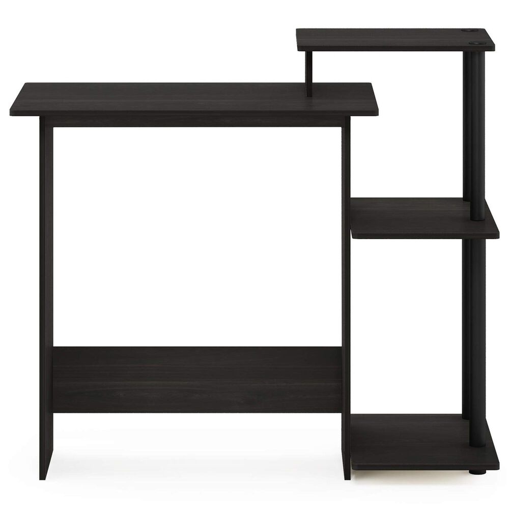 HOMLUX 40" Computer Desk with Open Side Shelves in Espresso and Black, , large
