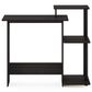 HOMLUX 40" Computer Desk with Open Side Shelves in Espresso and Black, , large