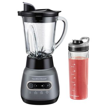 Hamilton Beach 2-in-1 Blender with Travel Jar in Gray, , large