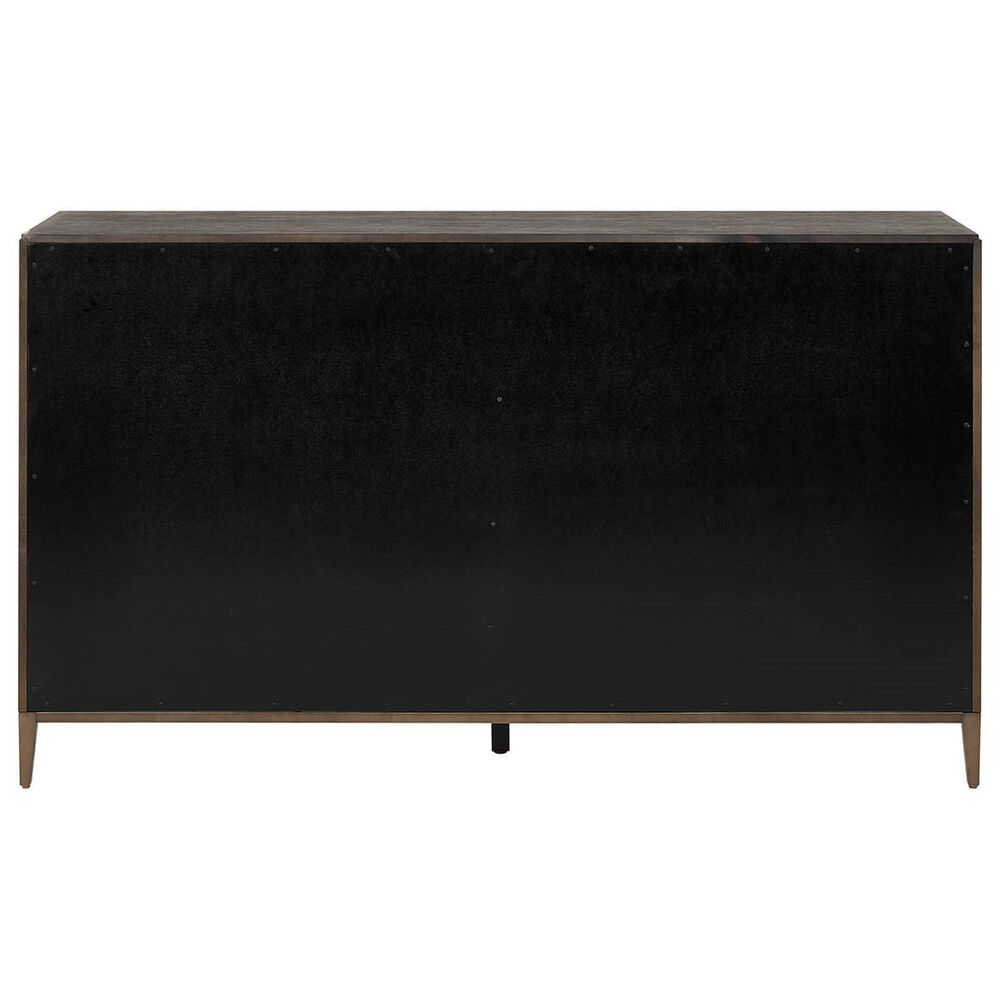 Furniture Worldwide Montclair 6 Drawer Dresser Only in Cocoa and Smoked Gold, , large