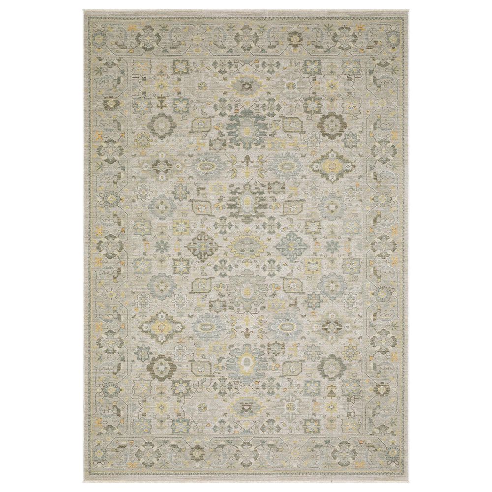 Oriental Weavers Keaton Beige and Blue 3"3" x 5" Area Rug, , large