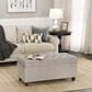 Kinfine Ainsley Storage Bench with Gray Cushion in Dark Walnut, , large