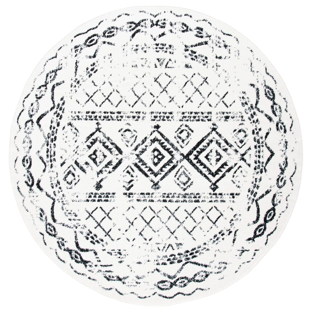 Safavieh Tulum 6"7" Round Black Area Rug, , large