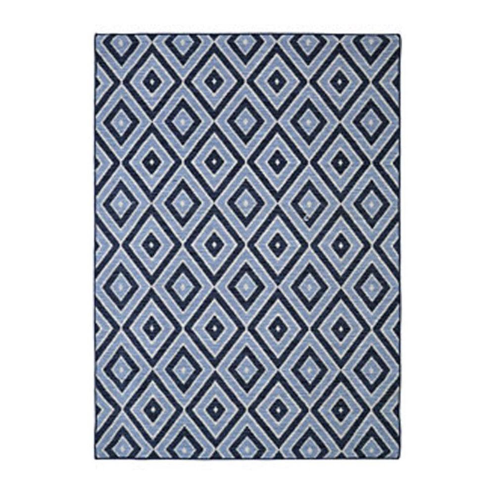 Mohawk Loop Print Shima Blue 8' x 10' Blue Area Rug, , large