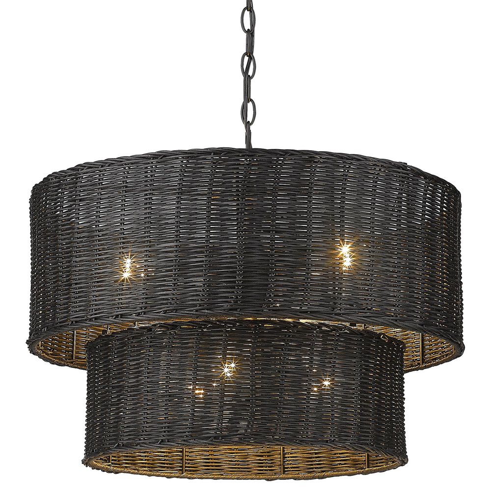 Golden Lighting Erma 9-Light Chandelier in Matte Black, , large