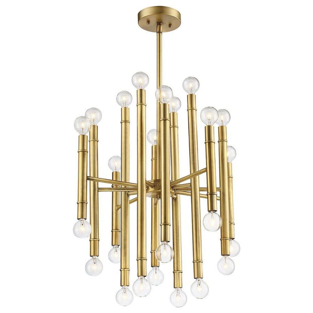 Savoy House 24-Light Chandelier in Natural Brass, , large