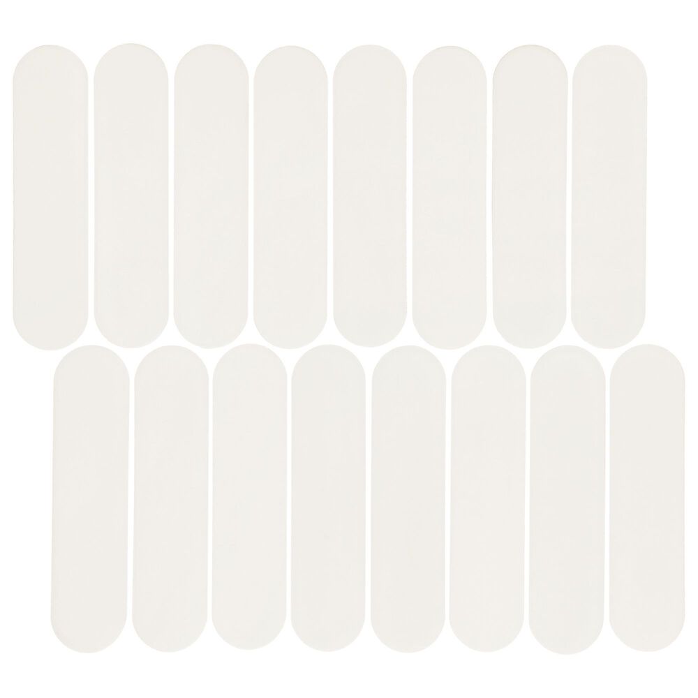 Dal-Tile Artefino Element White 1.5" x 6" Capsule on 12" x 13" Porcelain Mosaic Sheet, , large