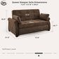 Lifestyle Solutions Hampton Queen Convertible Sofa in Brown, , large