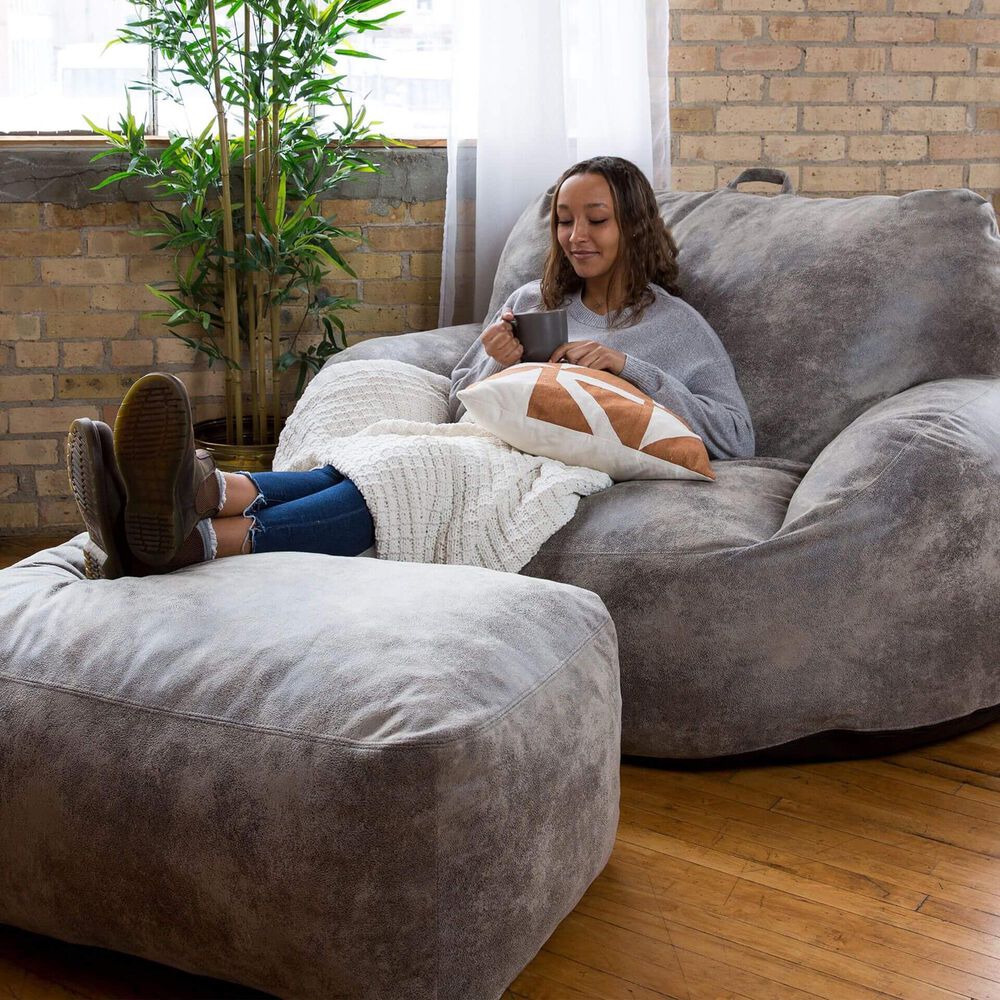 37B Serene Nestle Loveseat in Cement Blazer, , large
