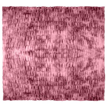 Timberlake 60" x 80" Ruched Faux Fur Throw Blanket in Pink, , large
