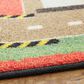 Karastan Prismatic Z0332 A416 3"4" x 5" Multicolor Kids Area Rug, , large