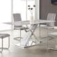 Global Furniture USA Dining Table in Light Grey Silver Marble, , large