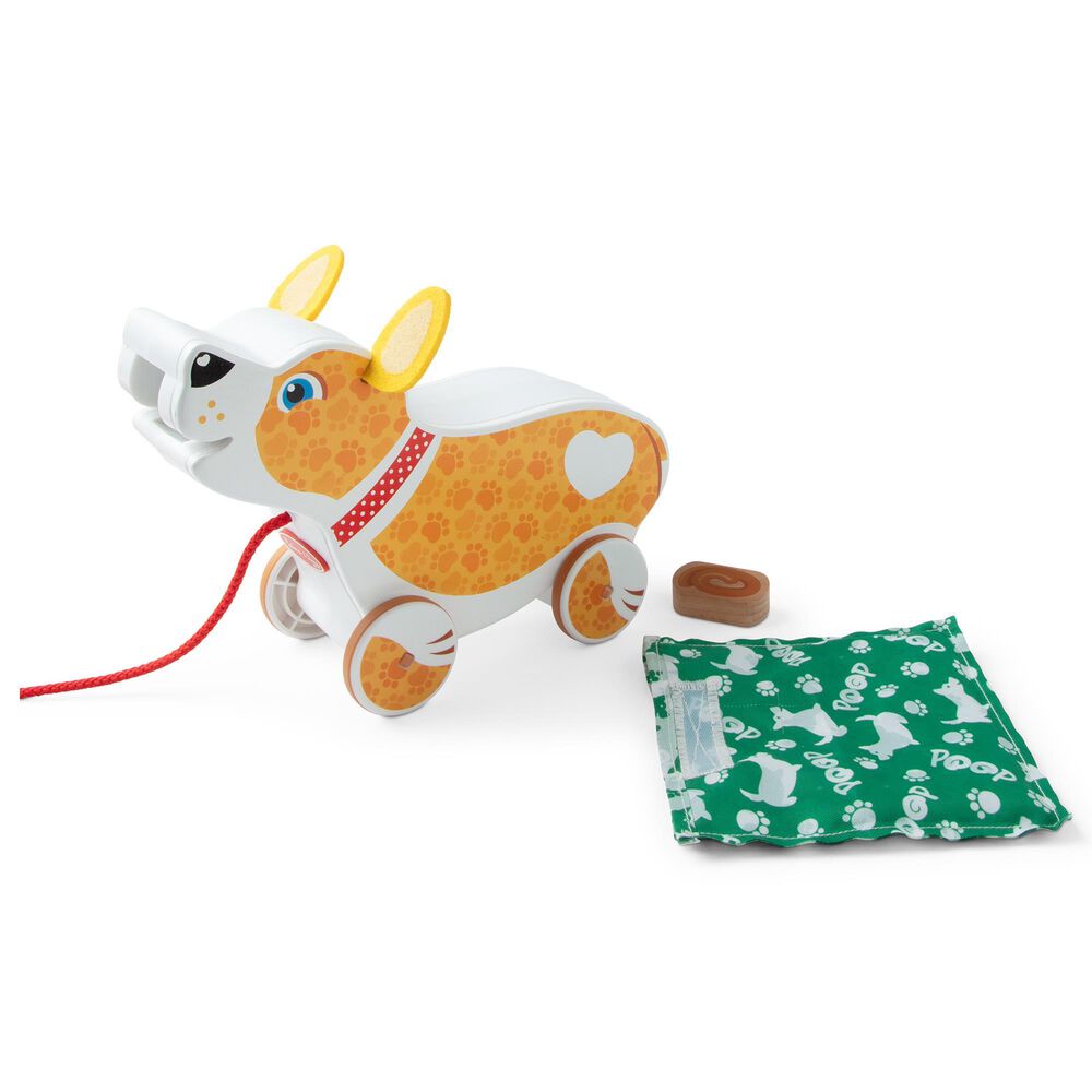 Melissa &amp; Doug Feed, Walk, and Poo Pup Wooden Pull Toy, , large