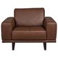 Natuzzi Editions Seville 3-Piece Stationary Leather Living Room Set in Pasadena Brown, , large
