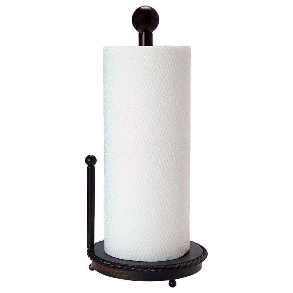 Lifetime Brands Mikasa Rope Paper Towel Holder in Black, , large