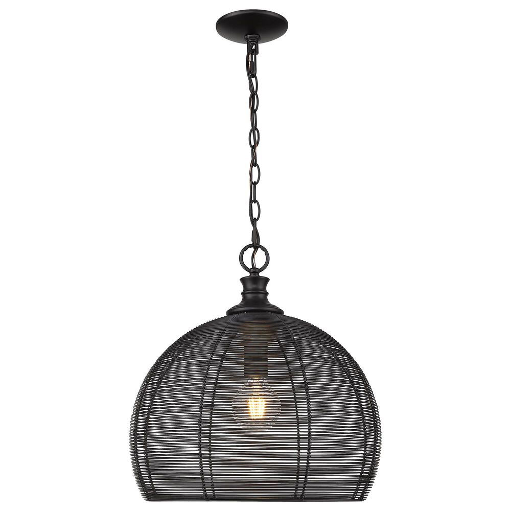 Golden Lighting Calypso Medium Pendant in Matte Black, , large