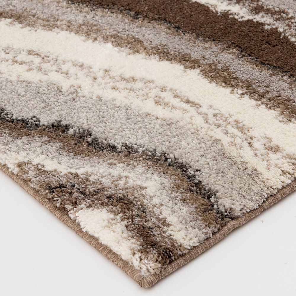 Central Oriental Structures Torrent Arette 5&#39; x 7&#39;6&quot; Cloud and Multicolor Area Rug, , large