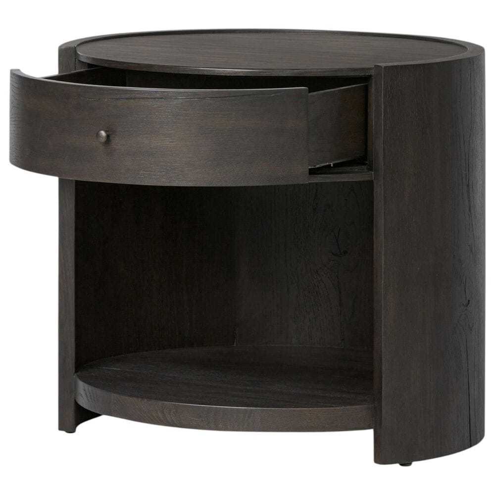 Four Hands Bode 1 Drawer Nightstand in Smoked Black, , large