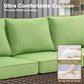HOMLUX 7-Piece Patio Conversation Set with Two Ottomans in Green, , large