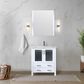 Lexora Home Volez 30" Single Bathroom Vanity in White with 2 cm White Ceramic Top and Rectangular Sink, , large