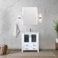 Lexora Home Volez 30" Single Bathroom Vanity in White with 2 cm White Ceramic Top and Rectangular Sink, , large