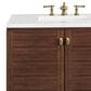 James Martin Vanities Amberly 36" Single Bathroom Vanity in Walnut with 3 cm White Zeus Quartz Top and Rectangular Sink, , large