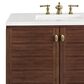 James Martin Vanities Amberly 36" Single Bathroom Vanity in Walnut with 3 cm White Zeus Quartz Top and Rectangular Sink, , large