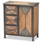Baxton Studio Laurel 3-Drawer Accent Storage Cabinet in Whitewashed Oak Brown and Antique Grey, , large