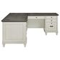 Wycliff Bay Hartford 4-Piece L-Shaped Desk with Bookcase and Lateral File Set in Antique White and Gray, , large