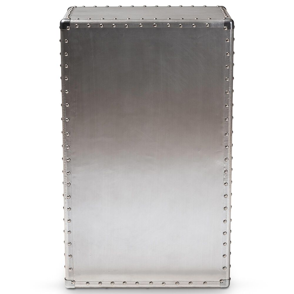 Baxton Studio Davet 5-Drawer Accent Storage Cabinet in Silver, , large