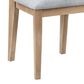 HOMLUX Armless Chair with Gray Cushion in Oak (Set of 2), , large