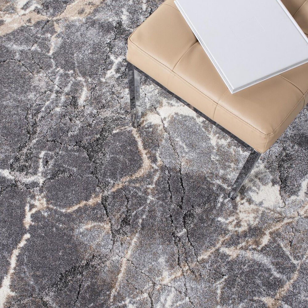 Safavieh Cyrus Shag CYR114G 4&#39;5&quot; x 6&#39;5&quot; Grey and Beige Area Rug, , large