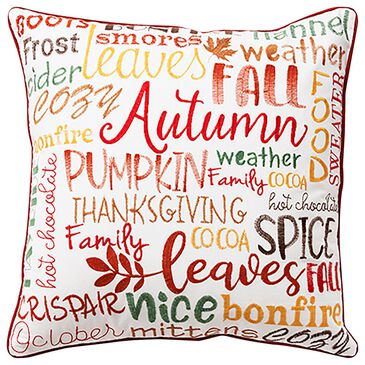 Rizzy Home 20" x 20" Down Filled Throw Pillow in Ivory and Multicolor, , large