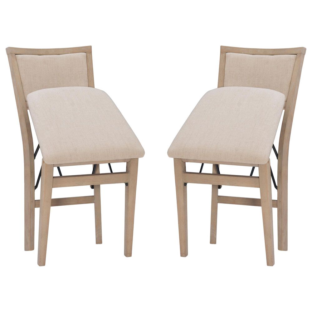 Linon Home Decor Keira Folding Chair in Grey Wash (Set of 2), , large