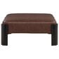 Linden Boulevard Sutherland Square Ottoman in Brown, , large