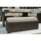 Ashley Brook Ranch 3-Piece Outdoor Sofa Sectional with Bench in Brown, , large