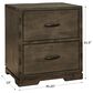 Eastern Shore Dovetail 2 Drawer Nightstand in Graphite with USB Ports, , large