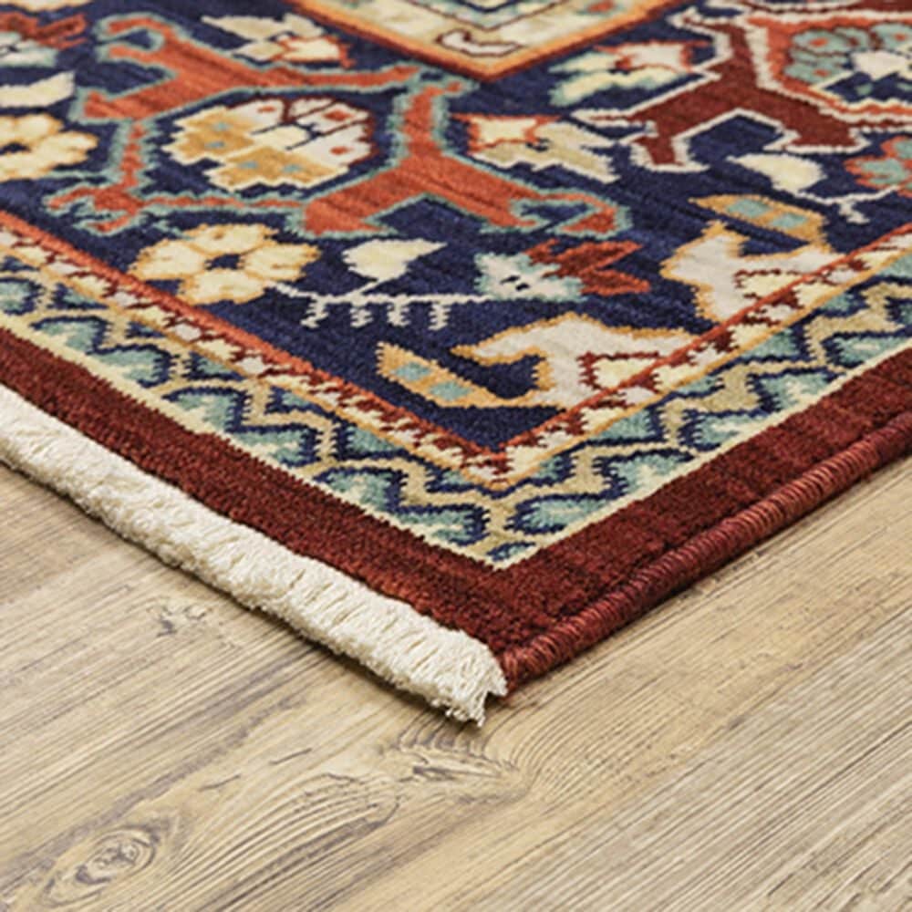 Oriental Weavers Lilihan Oriental 2062R 2&#39; x 6&#39; Red and Blue Scatter Rug, , large