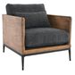 Classic Home Modern Farmhouse Renfro Chair in Navy and Reclaimed Pine, , large