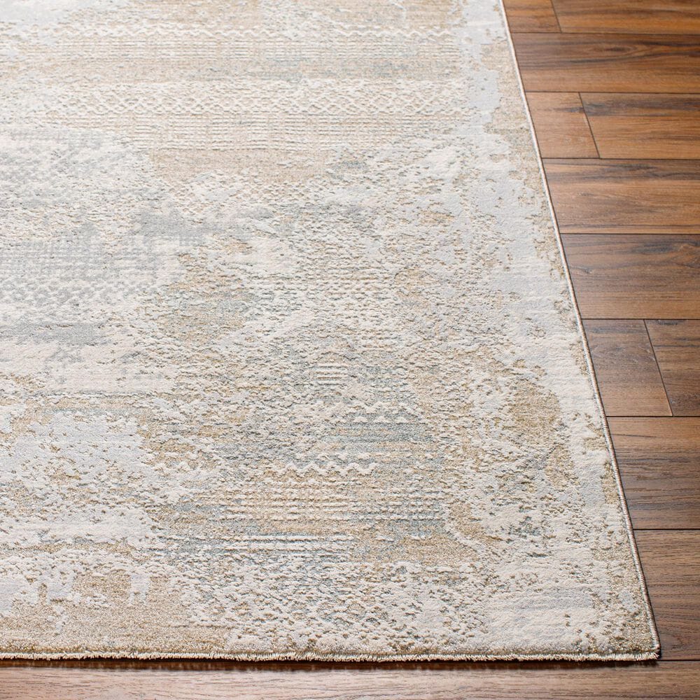 Surya Brunswick 9&#39; x 12&#39;2&quot; Cream, Light Slate, Blue, Olive, Seafoam and Taupe Area Rug, , large