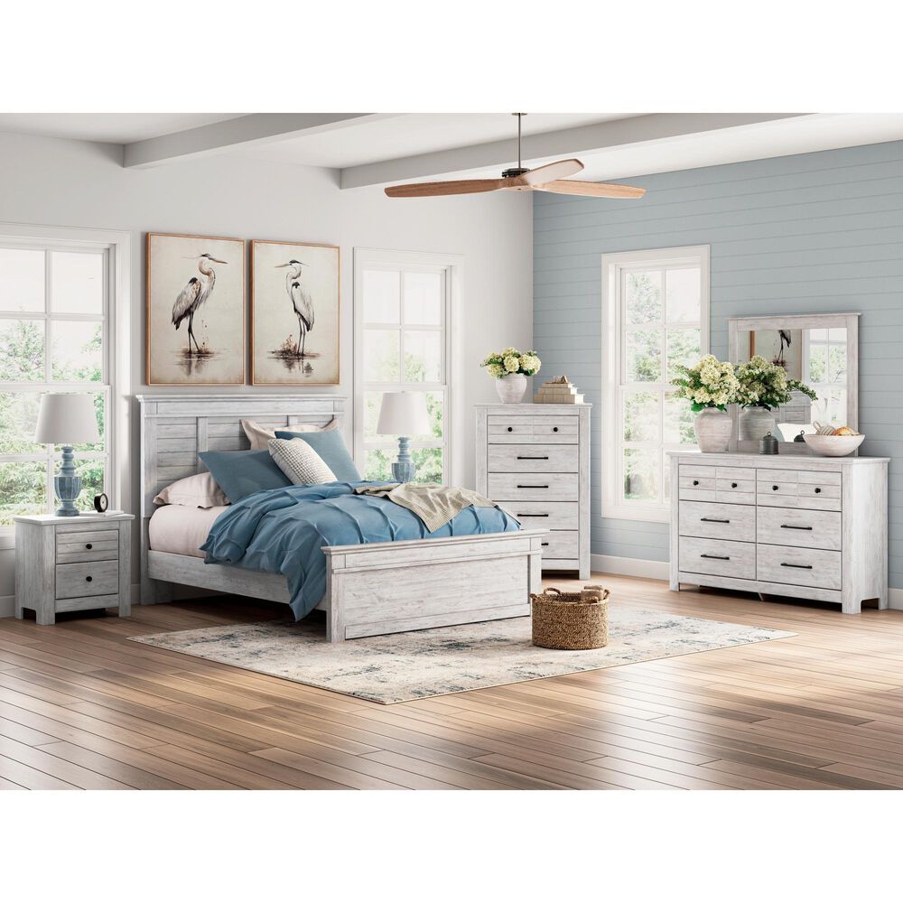 Ashley Makidern 6 Drawer Dresser Only in Whitewash, , large